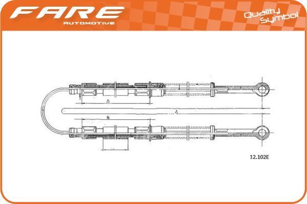 Fare 18937 Cable Pull, parking brake 18937