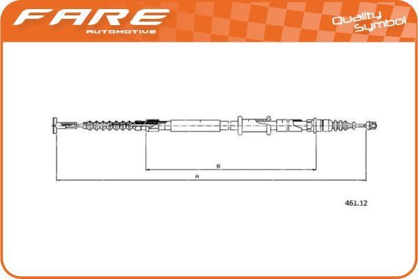 Fare 18064 Cable Pull, parking brake 18064