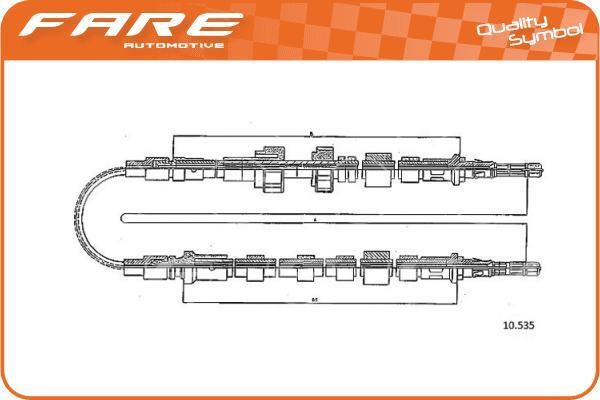 Fare 18183 Cable Pull, parking brake 18183