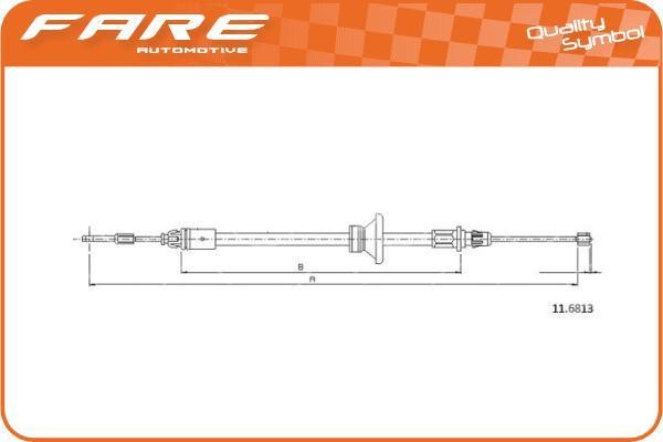 Fare 18589 Cable Pull, parking brake 18589