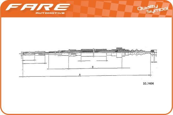 Fare 19253 Cable Pull, parking brake 19253