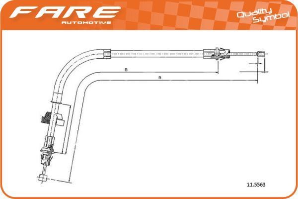 Fare 18232 Cable Pull, parking brake 18232