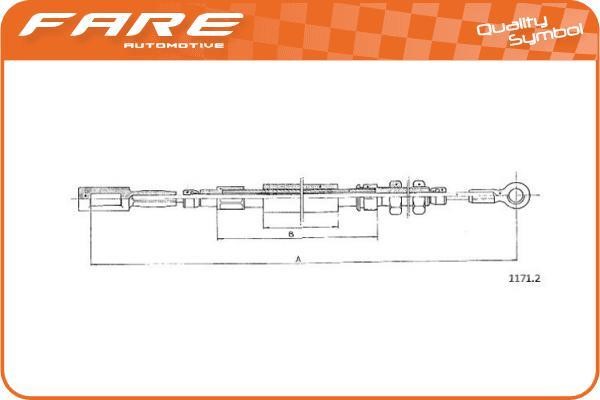 Fare 18154 Cable Pull, parking brake 18154