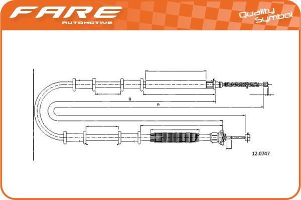Fare 18133 Cable Pull, parking brake 18133