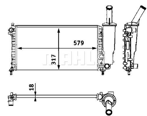 Radiator, engine cooling Wilmink Group WG2183742