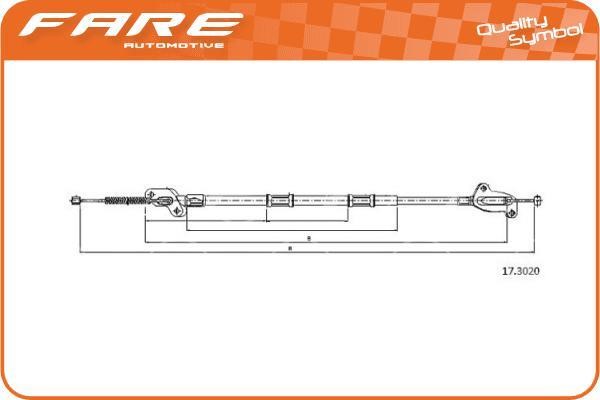 Fare 19313 Cable Pull, parking brake 19313