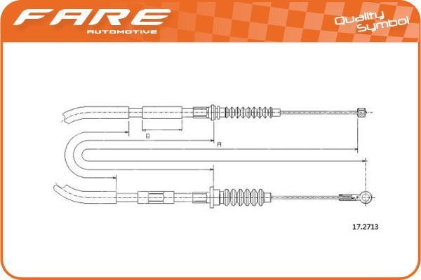 Fare 18365 Cable Pull, parking brake 18365
