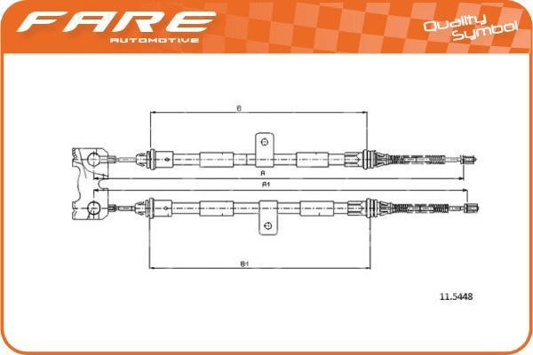 Fare 18231 Cable Pull, parking brake 18231