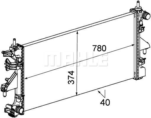 Radiator, engine cooling Wilmink Group WG2184101