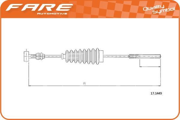 Fare 19142 Cable Pull, parking brake 19142