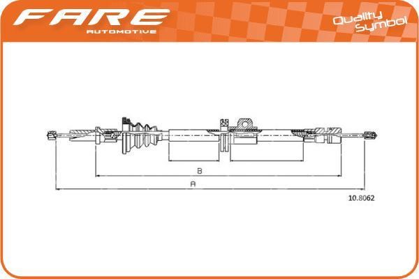 Fare 19191 Cable Pull, parking brake 19191