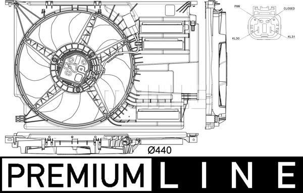 Wilmink Group WG2180763 Hub, engine cooling fan wheel WG2180763