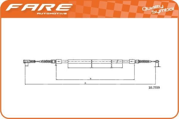 Fare 17754 Cable Pull, parking brake 17754