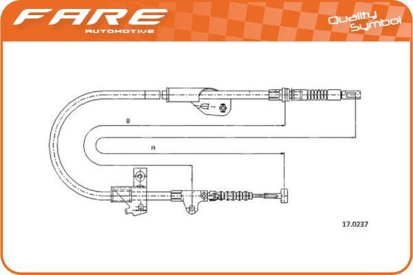 Fare 18544 Cable Pull, parking brake 18544