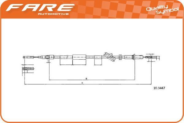 Fare 17999 Cable Pull, parking brake 17999