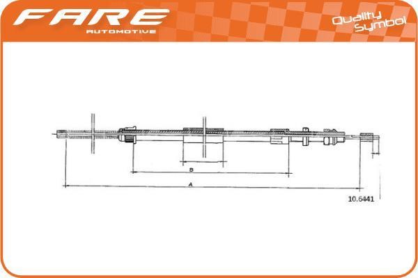 Fare 18744 Cable Pull, parking brake 18744