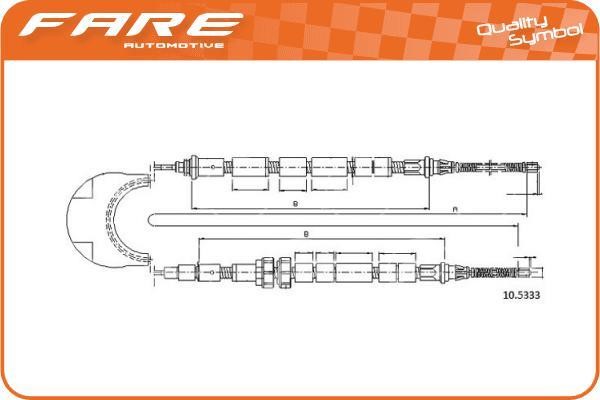 Fare 18214 Cable Pull, parking brake 18214