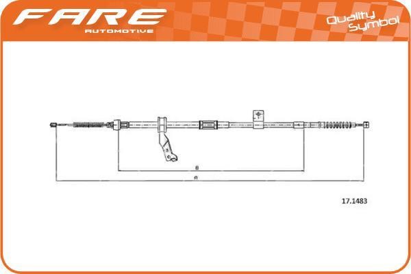 Fare 19162 Cable Pull, parking brake 19162