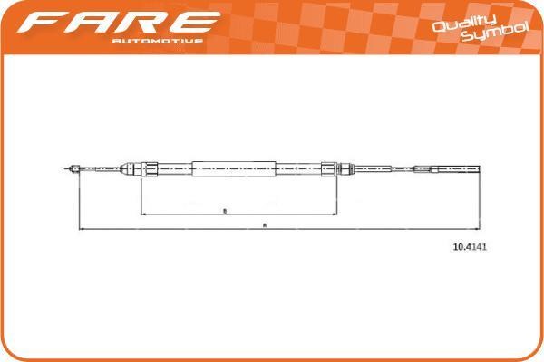 Fare 17793 Cable Pull, parking brake 17793