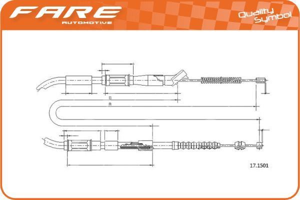Fare 19074 Cable Pull, parking brake 19074
