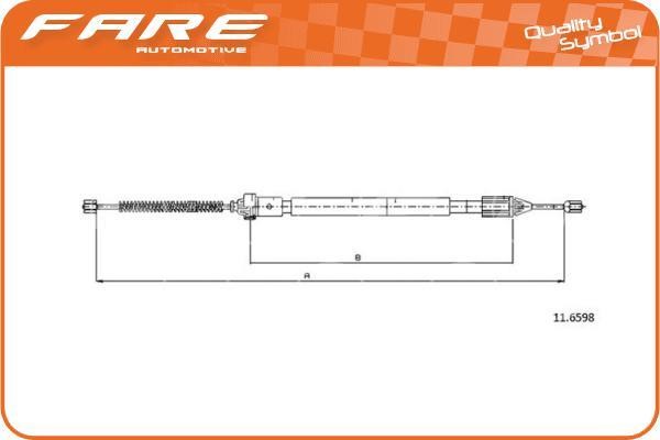 Fare 18873 Cable Pull, parking brake 18873