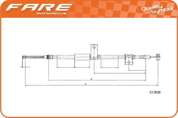 Fare 19001 Cable Pull, parking brake 19001