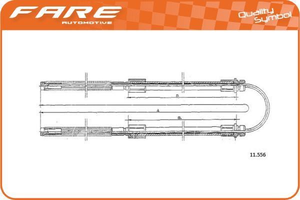Fare 18186 Cable Pull, parking brake 18186