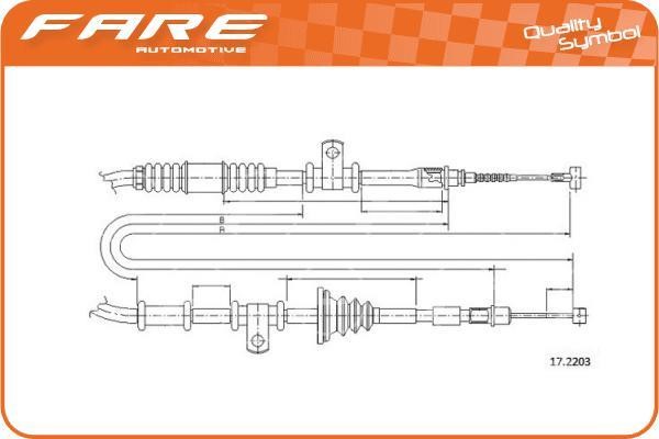 Fare 18497 Cable Pull, parking brake 18497