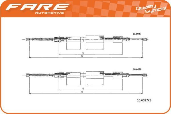 Fare 17856 Cable Pull, parking brake 17856