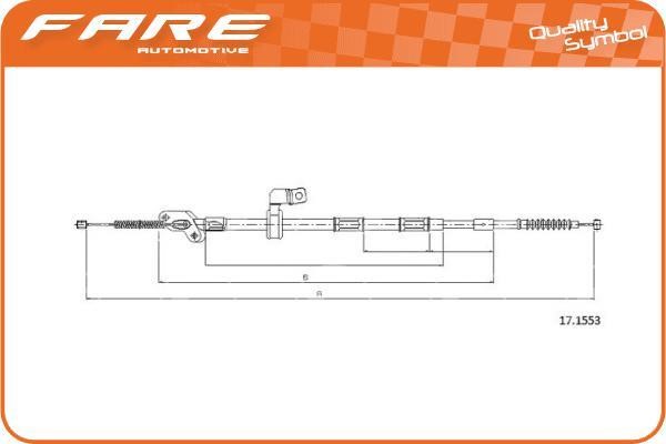 Fare 19152 Cable Pull, parking brake 19152