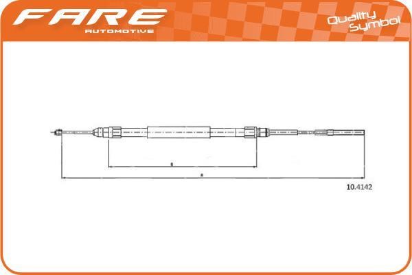 Fare 17792 Cable Pull, parking brake 17792