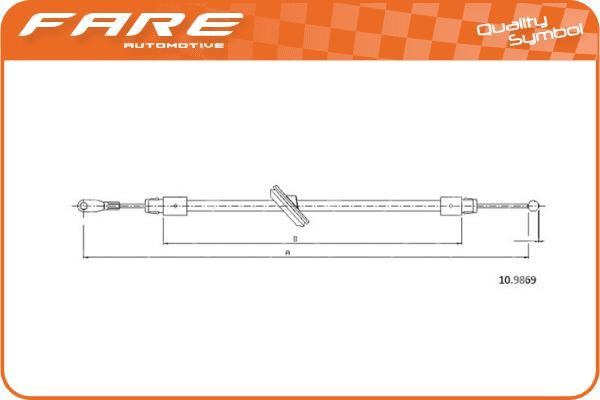 Fare 17995 Cable Pull, parking brake 17995