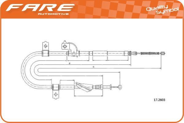 Fare 18965 Cable Pull, parking brake 18965