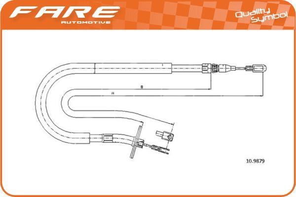Fare 17932 Cable Pull, parking brake 17932