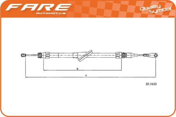 Fare 17974 Cable Pull, parking brake 17974