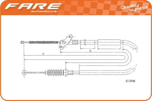 Fare 18367 Cable Pull, parking brake 18367