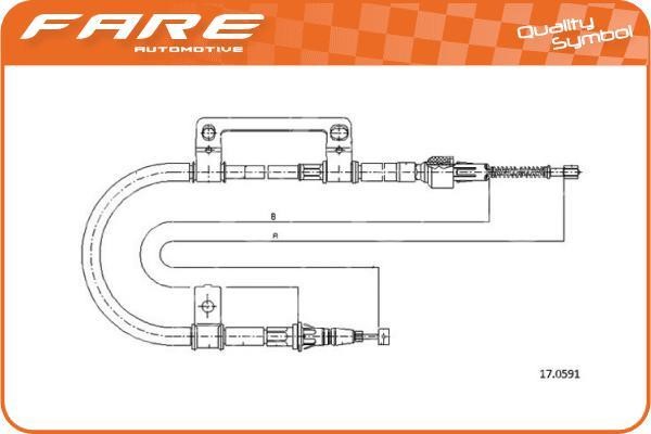 Fare 18453 Cable Pull, parking brake 18453