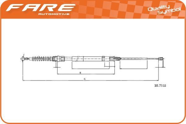 Fare 19289 Cable Pull, parking brake 19289