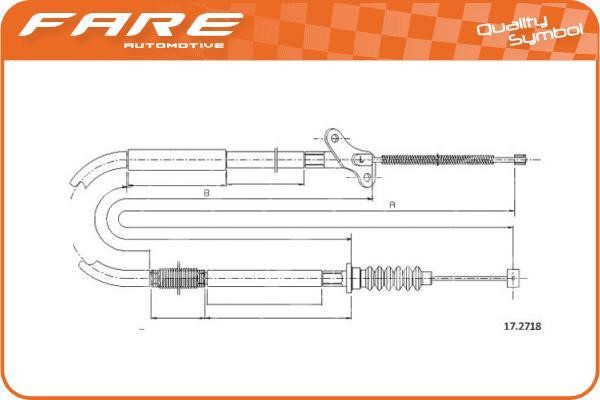 Fare 18368 Cable Pull, parking brake 18368