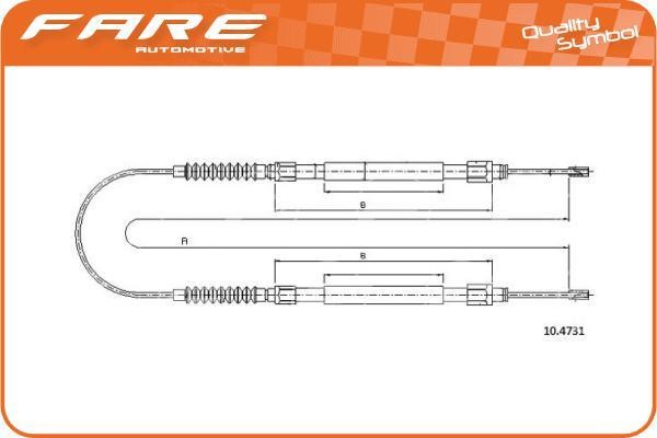 Fare 18109 Cable Pull, parking brake 18109