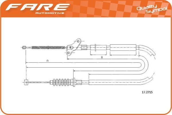 Fare 18369 Cable Pull, parking brake 18369
