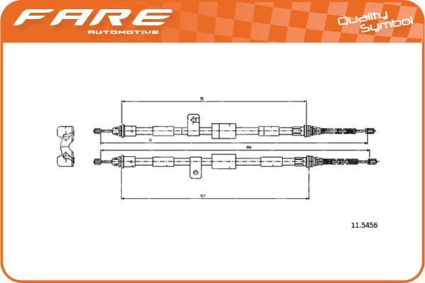 Fare 18242 Cable Pull, parking brake 18242