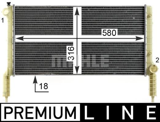 Radiator, engine cooling Wilmink Group WG2183000