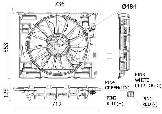 Wilmink Group WG2180877 Hub, engine cooling fan wheel WG2180877
