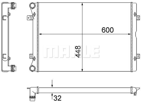 Radiator, engine cooling Wilmink Group WG2183055