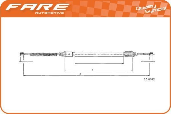 Fare 18862 Cable Pull, parking brake 18862