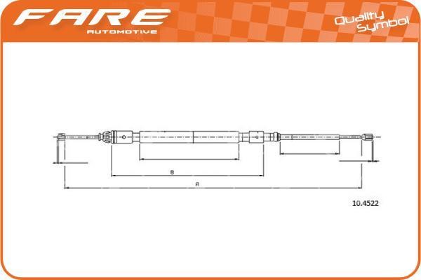 Fare 17853 Cable Pull, parking brake 17853