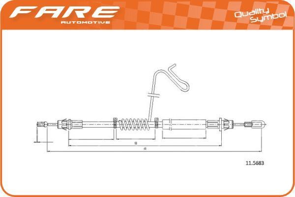 Fare 18277 Cable Pull, parking brake 18277