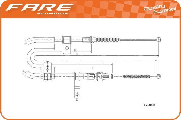 Fare 19311 Cable Pull, parking brake 19311