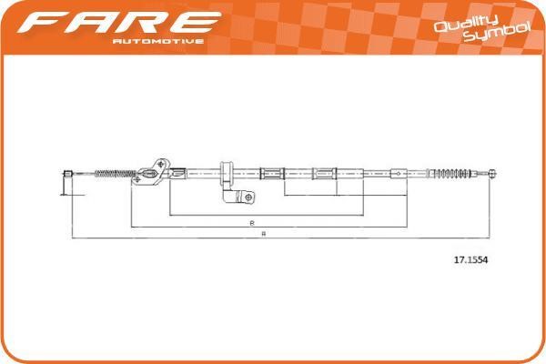 Fare 19151 Cable Pull, parking brake 19151